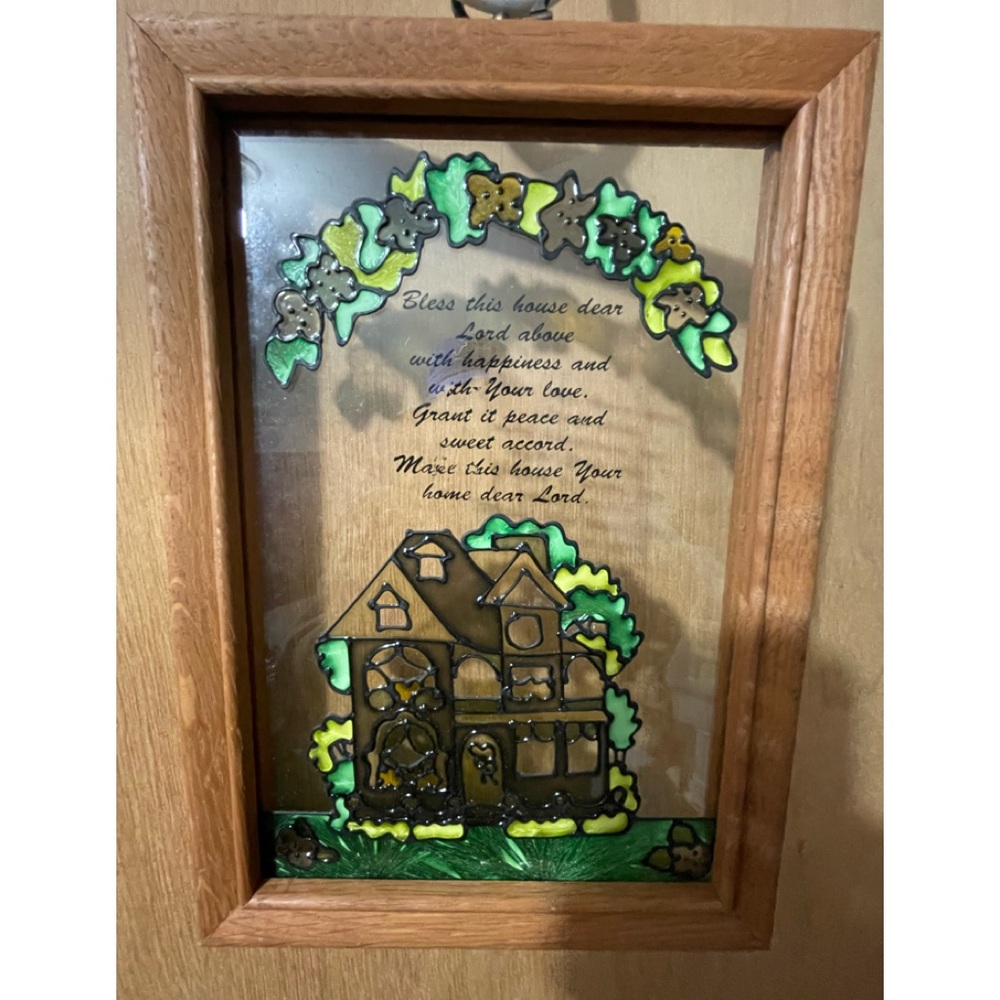 “Bless this house….” Framed Glass Picture 7X10”